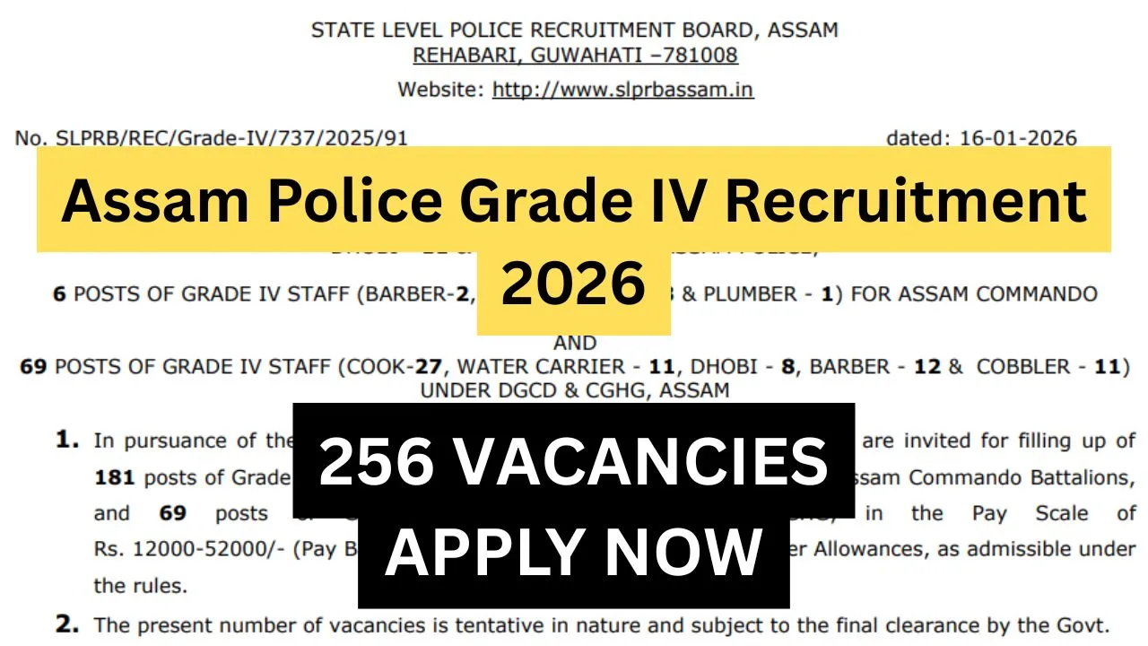 Assam Police Grade IV Recruitment 2026